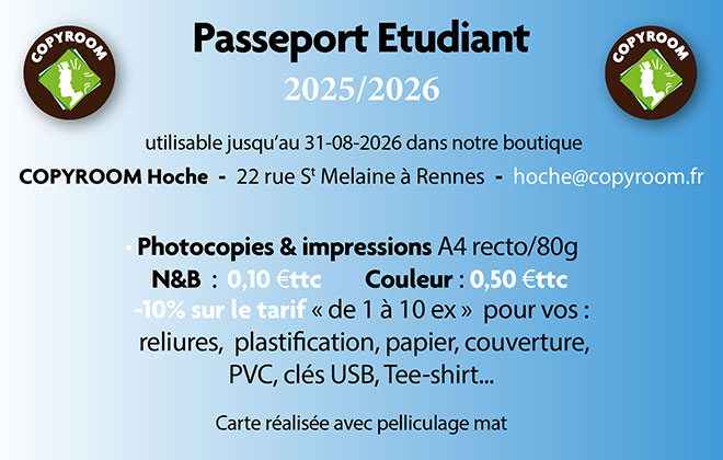 Le « Passeport Étudiant 2025-26 »
